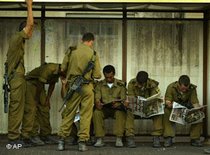 Israelische Soldaten in Haifa; Foto: AP