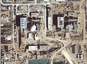 Satellitenaufnahme des im Bau befindlichen Kernkraftwerks von Bushehr bei Shiraz 