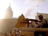 US-Soldaten vor einer der angegriffenen Kirchen in Bagdad, Foto: dpa