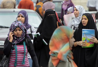 Veiled women in Cairo, Egypt (photo: AP)