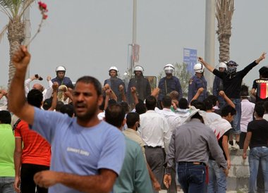 Proteste der Opposition in Bahrain; Foto: AP
