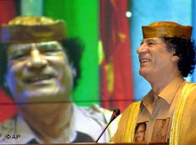 Libyens Staatschef Gaddafi; Foto: AP