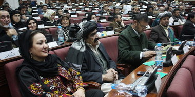 Sitzung des afghanischen Parlaments in Kabul; Foto: dpa
