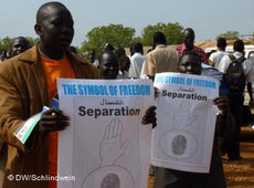 Demonstration für die Loslösung vom Nordsudan