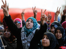 Protest gegen Gaddafi in Bengasi; Foto: AP