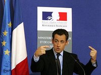 Frankreichs Innenminster Nicolas Sarkozy; Foto: AP