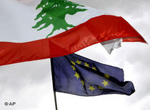 Libanon- und EU-Flagge; Foto: AP