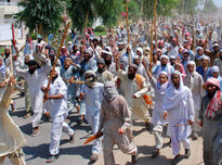 Demonstration pakistanischer Islamisten in Islamabad; Foto: AP