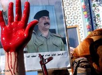 Proteste gegen die Hinrichtung von Saddam Hussein in Al-Dor, 115 km nördlich von Bagdad; Foto: AP