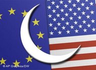 Symbolbild Muslime in den USA und Europa; Foto: AP Grafik/DW