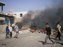 Unruhen in der südjemenitischen Stadt Dhalae; Foto: AP