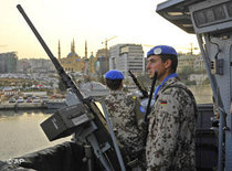 Bundesmarine vor der libanesischen Küste, Foto: AP