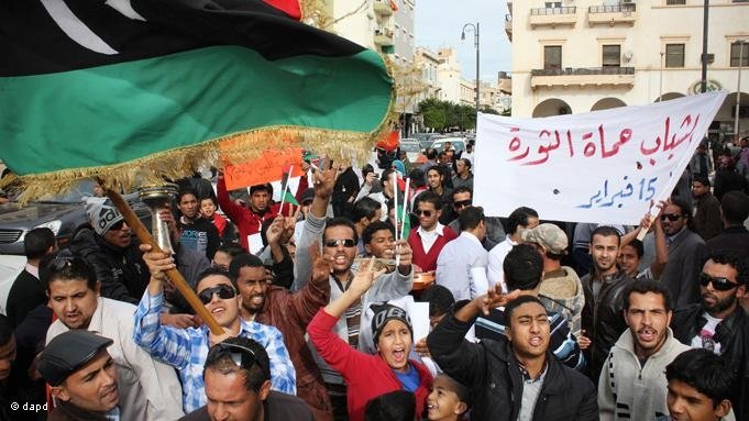Demonstration zum Schutz der libyschen Revolution in Benghasi; Foto: dapd