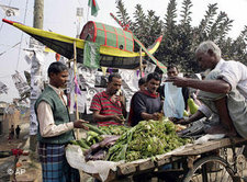 Marktstand in Dhaka; Foto: AP