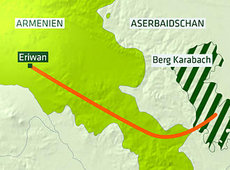 Karte Berg-Karabachs; Foto: AP