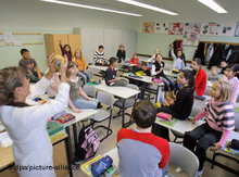 Schüler mit Migrationshintergrund in einer Schule in Leipzig; Foto: dpa