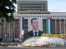 Plakat Bashar Al-Assads im Stadtzentrum von Damaskus; Foto: Kristin Helberg/DW