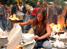 Demonstration gegen Chávez in Venezuela; Foto: AP