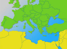 Karte Grafik Mittelmeer; Foto: DW