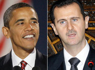 Barack Obama und Baschar Assad; Fotos: AP