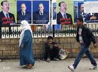 Wahlkampfposter in Algier, der algerischen Hauptstadt; Foto: AP
