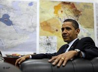 Barack Obama bei seinem Besuch im Irak; Foto: AP