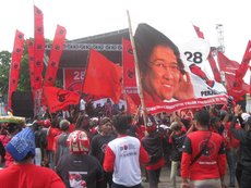 Wahlkampfveranstaltung der PDI-P von Ex-Staatspräsidentin Megawati Sukarnoputri; Foto: Christina Schott