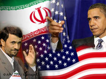 Symbolbild Ahmadinedschad/Obama; Foto: AP/DW