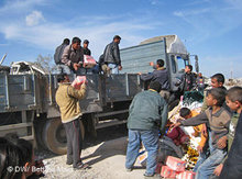 Hilfsgüterlieferung in Jabaliya; Foto: DW