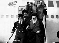 Khomeinis Rückkehr aus dem französischen Exil am 1. Februar 1979