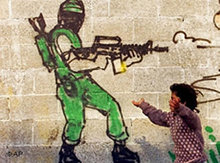 Hamas-Graffiti in Gaza; Foto: AP
