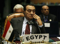 Ägyptens Präsident Husni Mubarak; Foto: AP