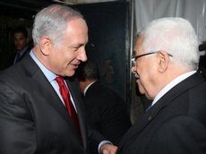 Israelischer Ministerpräsident Benjamin Netanjahu (l.) und Palästinenserpräsident Mahmud Abbas; Foto: dpa