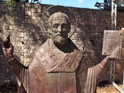 Russian Orthodox statue of Saint Nicolas, now in a corner near the church in Demre (photo: Wikipedia)