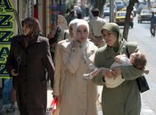 Verschleierte Frauen in der Innenstadt von Damaskus; Foto: dpa