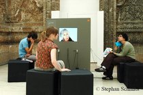 Videointerviews als Teil der Ausstellung; Foto: Stephan Schmidt
