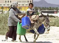 Bringing water home in Palestine (Photo: AP)