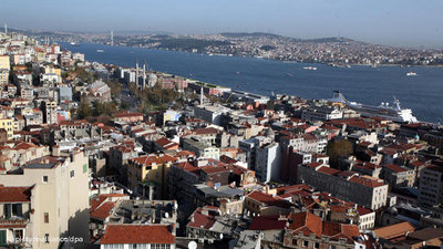 Dicht bebautes Stadtviertel Istanbuls; Foto: dpa
