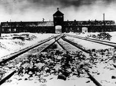 Aussenansicht des Konzentrationslagers Auschwitz, aufgenommen Ende Januar 1945; Foto: AP