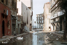 Beschädigte Gebäude aus der Zeit des Bürgerkriegs in Beirut; Foto: dpa