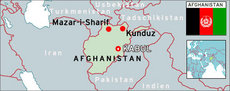 Karte von Afghanistan; Grafik: DW