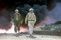 Britische Soldaten während der Operation Desert Storm von 1990; Foto: AP