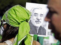 مرشح الانتخابات الرئاسية مير حسين موسوي، الصورة: ا.ب