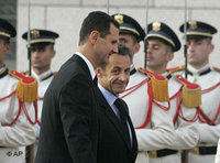 ساركوزي والأسد، الصورة: ا.ب
