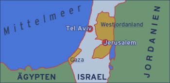 خريطة تبين الحدود الجغرافية لقطاع غزة، الصورة: دويتشه فيله