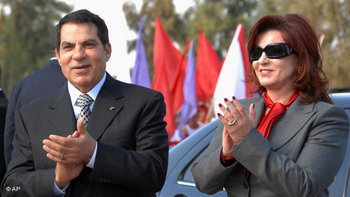 الرئيس التونسي وزوجته، الصورة أ.ب