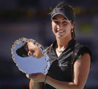 لاعبة التنس المسلمة أرفان رضائي، الصورة: ا.ب
