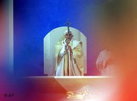 البابا بينيدكت السادس عشر أثناء إلقائه المحاضرة  المثيرة للجدل في جامعة ريغينسبورغ، الصورة: أ ب