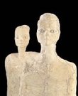 تمثالان من الكلس من عين غزال، الصورة: صالة الفنون والمعارض لجمهورية ألمانيا الاتحادية 