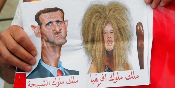 Assad and Qaddafi as ''kings of kings''